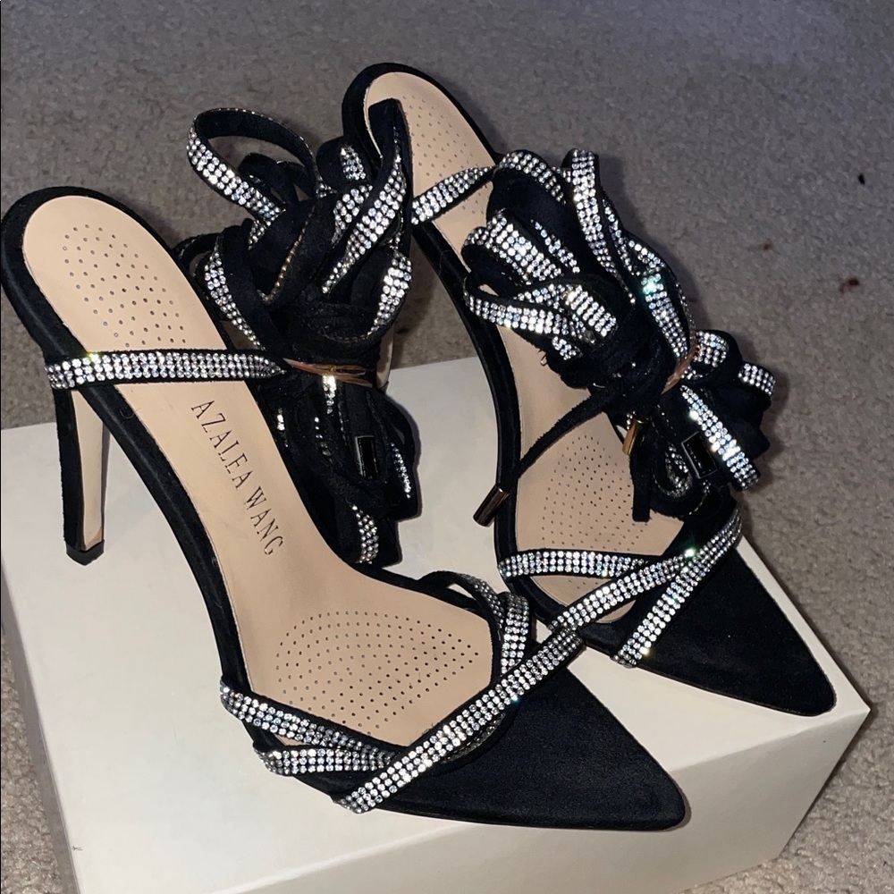 SOLD! Black and Silver Women's Heels